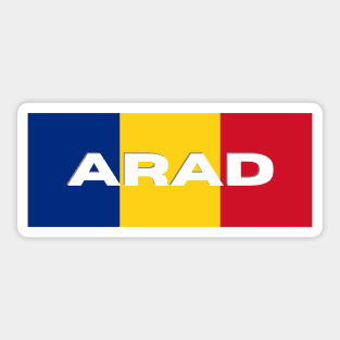 Arad City in Romanian Flag Sticker